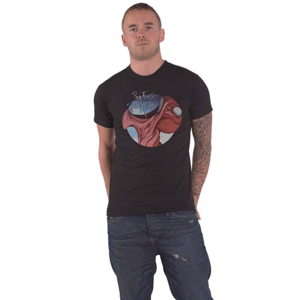 Pink Floyd Unisex Adult The Wall Swallow Back Print T-Shirt / Black